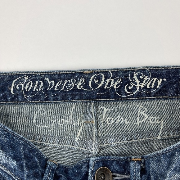 Converse One Star Crosby Tom Boy Jeans Womens 4 Blue Denim Distressed - Picture 15 of 15